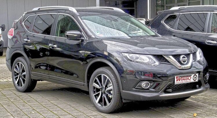 Рейлинги на крышу в оригинальном дизайне NISSAN X-TREIL  2014-НВ  в оригинальном цвете